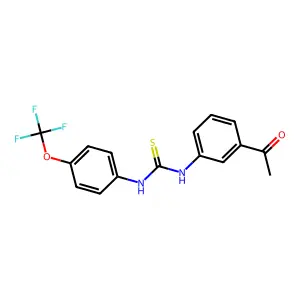 1-(3-acetylphenyl)-3-[4-(trifluoromethoxy)phenyl]thiourea structure
