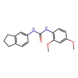 1-(2,3-dihydro-1H-inden-5-yl)-3-(2,4-dimethoxyphenyl)urea structure