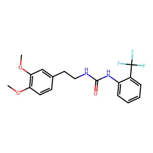 1-[2-(3,4-dimethoxyphenyl)ethyl]-3-[2-(trifluoromethyl)phenyl]urea structure