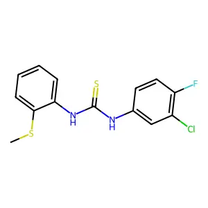 1-(3-chloro-4-fluorophenyl)-3-(2-methylsulfanylphenyl)thiourea structure