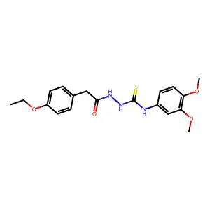 1-(3,4-dimethoxyphenyl)-3-[[2-(4-ethoxyphenyl)acetyl]amino]thiourea structure
