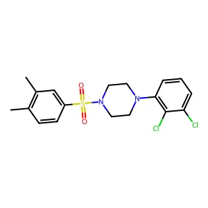 1-(2,3-dichlorophenyl)-4-(3,4-dimethylbenzenesulfonyl)piperazine structure