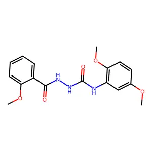 1-(2,5-dimethoxyphenyl)-3-[(2-methoxybenzoyl)amino]urea structure
