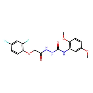 1-[[2-(2,4-difluorophenoxy)acetyl]amino]-3-(2,5-dimethoxyphenyl)urea structure
