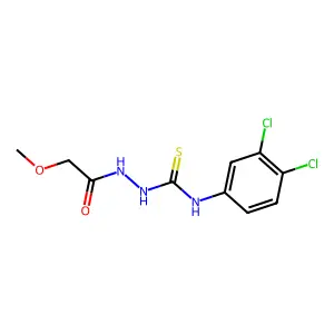 1-(3,4-dichlorophenyl)-3-[(2-methoxyacetyl)amino]thiourea structure