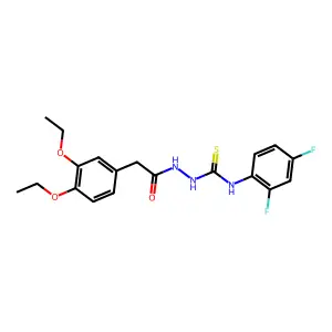 1-[[2-(3,4-diethoxyphenyl)acetyl]amino]-3-(2,4-difluorophenyl)thiourea structure