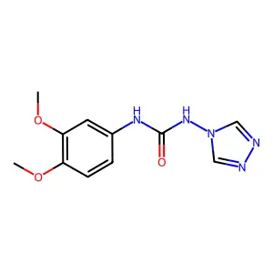 1-(3,4-dimethoxyphenyl)-3-(1,2,4-triazol-4-yl)urea structure