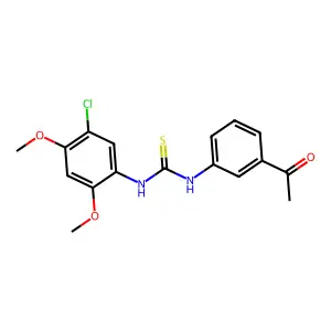 1-(3-acetylphenyl)-3-(5-chloro-2,4-dimethoxyphenyl)thiourea structure