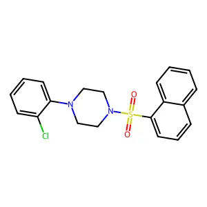 1-(2-chlorophenyl)-4-naphthalen-1-ylsulfonylpiperazine structure