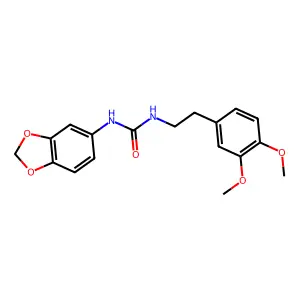 1-(1,3-benzodioxol-5-yl)-3-[2-(3,4-dimethoxyphenyl)ethyl]urea structure