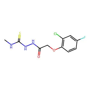 1-[[2-(2-chloro-4-fluorophenoxy)acetyl]amino]-3-methylthiourea structure