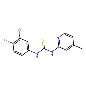 1-(3-chloro-4-fluorophenyl)-3-(4-methylpyridin-2-yl)thiourea structure
