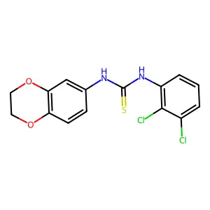 1-(2,3-dichlorophenyl)-3-(2,3-dihydro-1,4-benzodioxin-6-yl)thiourea structure