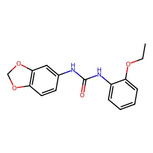 1-(1,3-benzodioxol-5-yl)-3-(2-ethoxyphenyl)urea structure