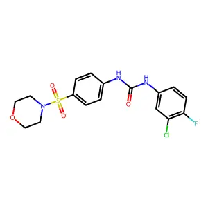 1-(3-chloro-4-fluorophenyl)-3-(4-morpholin-4-ylsulfonylphenyl)urea structure