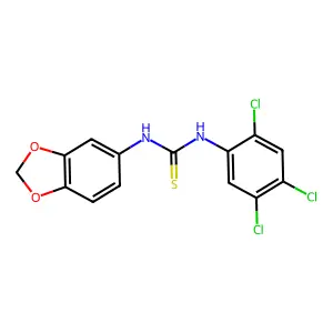 1-(1,3-benzodioxol-5-yl)-3-(2,4,5-trichlorophenyl)thiourea structure