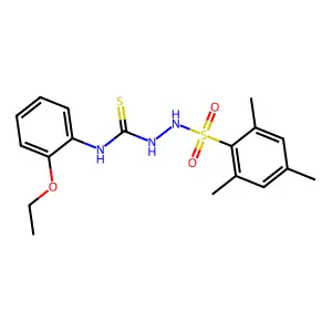 1-(2-ethoxyphenyl)-3-[(2,4,6-trimethylphenyl)sulfonylamino]thiourea structure
