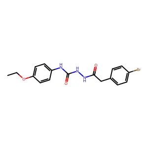 1-[[2-(4-bromophenyl)acetyl]amino]-3-(4-ethoxyphenyl)urea structure