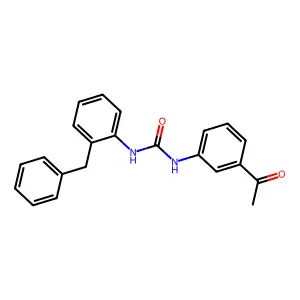 1-(3-acetylphenyl)-3-(2-benzylphenyl)urea structure