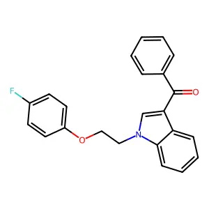 [1-[2-(4-fluorophenoxy)ethyl]indol-3-yl]-phenylmethanone structure