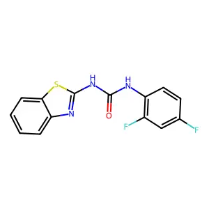 1-(1,3-benzothiazol-2-yl)-3-(2,4-difluorophenyl)urea structure