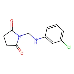 1-[(3-chloroanilino)methyl]pyrrolidine-2,5-dione structure