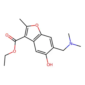 ethyl 6-[(dimethylamino)methyl]-5-hydroxy-2-methyl-1-benzofuran-3-carboxylate structure