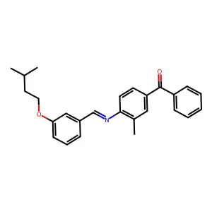4-((m-Isopentyloxybenzylidene)amino)-3-methylbenzophenone structure