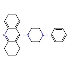 ACRIDINE, 1,2,3,4-TETRAHYDRO-9-(4-PHENYL-1-PIPERAZINYL)- structure