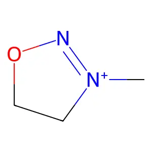 1,2,3-Oxadiazolium, 4,5-dihydro-3-methyl- structure