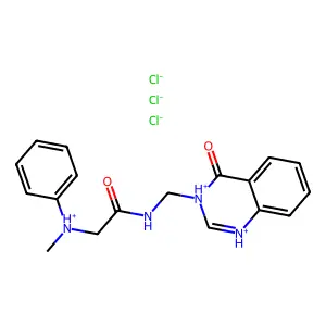 Acetamide, N-(3,4-dihydro-4-oxo-3-quinazolinylmethyl)-2-(N-methylanilino)-, trihydrochloride structure