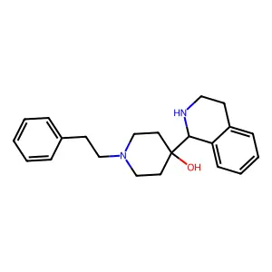 1-(2-phenylethyl)-4-(1,2,3,4-tetrahydroisoquinolin-1-yl)piperidin-4-ol structure