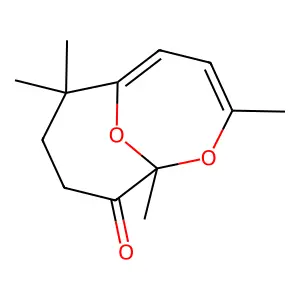 1,3,7,7-Tetramethyl-2,11-dioxabicyclo[4.4.1]undeca-3,5-dien-10-one structure