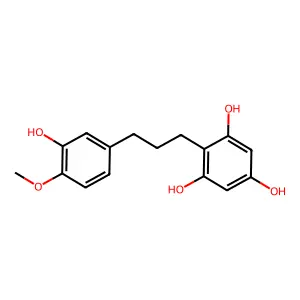 1,3,5-Benzenetriol, 2-(3-(3-hydroxy-4-methoxyphenyl)propyl)- structure