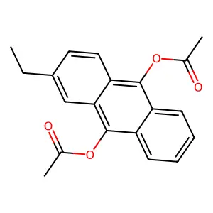 (10-acetyloxy-3-ethylanthracen-9-yl) acetate structure