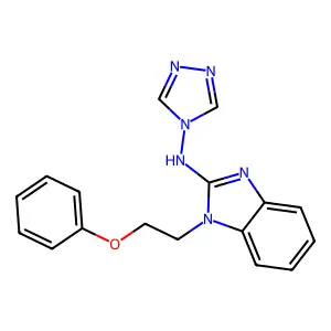 1-(2-phenoxyethyl)-N-(1,2,4-triazol-4-yl)benzimidazol-2-amine structure
