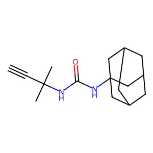 1-(1-adamantyl)-3-(2-methylbut-3-yn-2-yl)urea structure