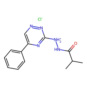 (2-methylpropanoylamino)-(5-phenyl-1,2,4-triazin-3-yl)azanium chloride structure