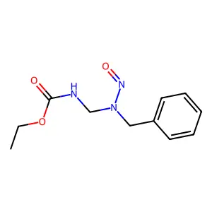 ethyl N-[[benzyl(nitroso)amino]methyl]carbamate structure