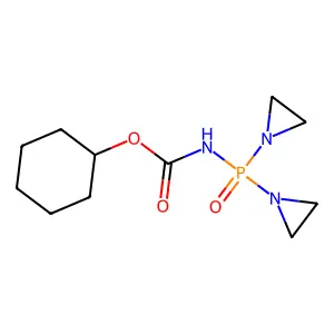 cyclohexyl N-[bis(aziridin-1-yl)phosphoryl]carbamate structure