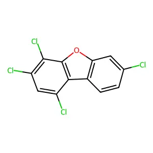 1,3,4,7-TETRACHLORODIBENZOFURAN structure