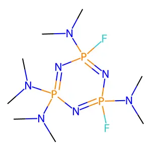 1,3,5,2,4,6-Triazatriphosphorine, 2,2,4,6-tetrakis(dimethylamino)-4,6-difluoro- structure