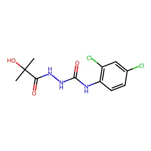 1-(2,4-dichlorophenyl)-3-[(2-hydroxy-2-methylpropanoyl)amino]urea structure