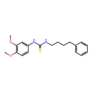 1-(3,4-dimethoxyphenyl)-3-(4-phenylbutyl)thiourea structure