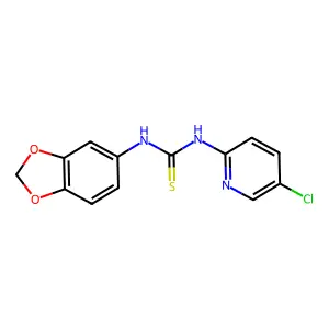 1-(1,3-benzodioxol-5-yl)-3-(5-chloropyridin-2-yl)thiourea structure