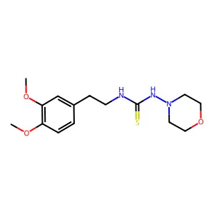 1-[2-(3,4-dimethoxyphenyl)ethyl]-3-morpholin-4-ylthiourea structure