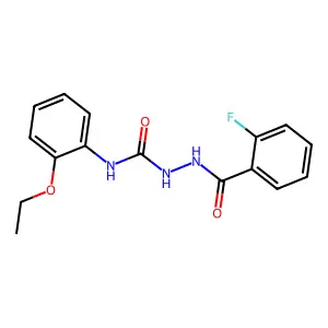 1-(2-ethoxyphenyl)-3-[(2-fluorobenzoyl)amino]urea structure