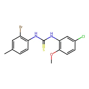 1-(2-bromo-4-methylphenyl)-3-(5-chloro-2-methoxyphenyl)thiourea structure
