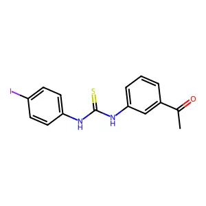 1-(3-acetylphenyl)-3-(4-iodophenyl)thiourea structure