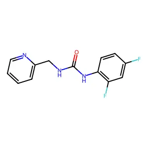 1-(2,4-difluorophenyl)-3-(pyridin-2-ylmethyl)urea structure